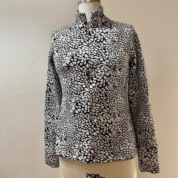 Lucy Tops - Lucy 1/2 zip animal print jersey pullover